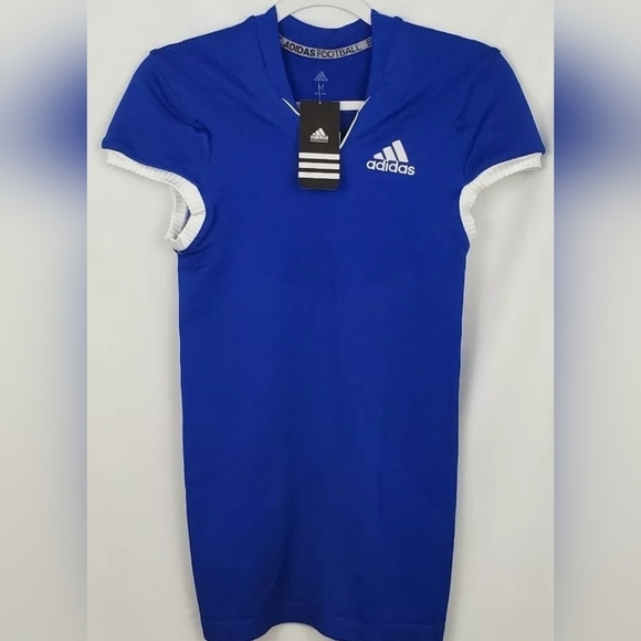 ADIDAS PRIMEKNIT A1 FOOTBALL JERSEY MEN'S SIZE M  ROYAL BLUE WHITE DQ3453 NEW - Picture 1 of 6